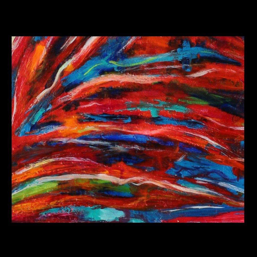 Original Abstract art print embellished & Signed